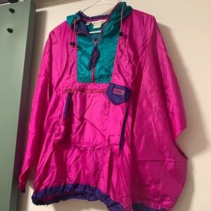 Columbia Pink and Teal Kids Cape Jacket